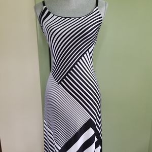 NWOT Black and White Maxi Dress